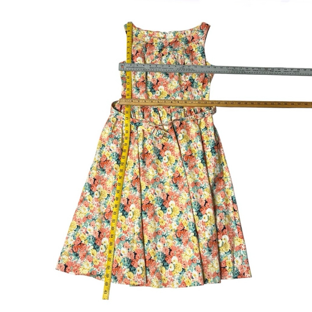 VOODOO VIXEN Floral Dress Fit & Flare Sleeveless Retro Pin Up Size Medium - Picture 8 of 12